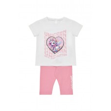 SPRINT σετ μπλούζα με κολάν κορίτσι 261-2032-100 λευκό